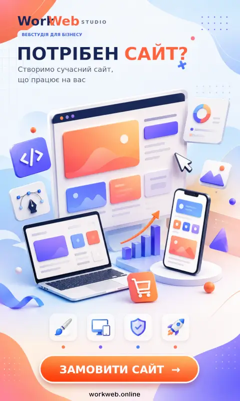 Постер WorkWeb Studio — створення сучасних сайтів для бізнесу